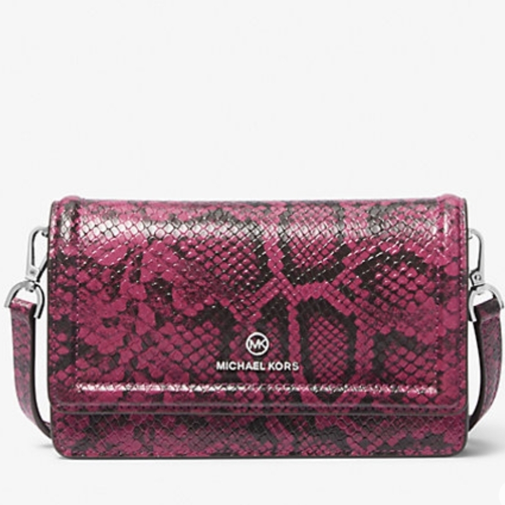 Michael Kors Jet Set Leather Smartphone Crossbody Bag